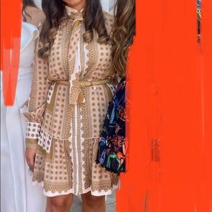 zimmermann the scarf mini dress in dot scarf